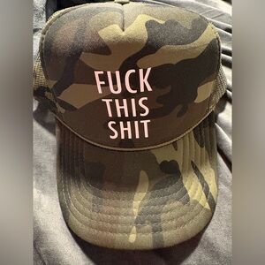 OTTO Olive Green Camo Trucker Hat